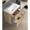 Conjunto mueble de baño fondo reducido 41cm Comet tirador dorado Coycama detalle 4