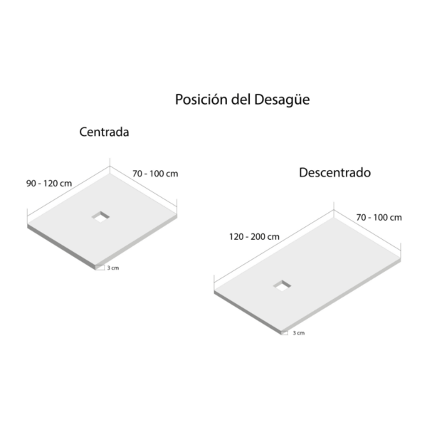Plato de ducha de resina Liso Doccia croquis 10