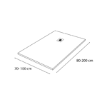 Plato de ducha Solid Surface Perseo Hidronatur croquis 2