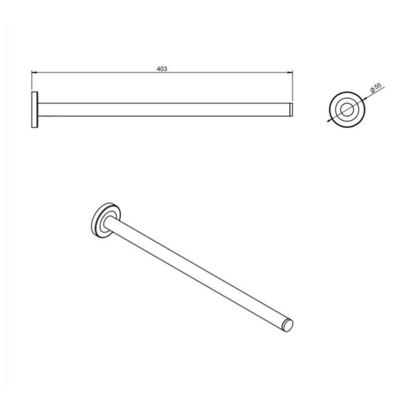 Toallero de baño Architect S+ Cosmic croquis 3