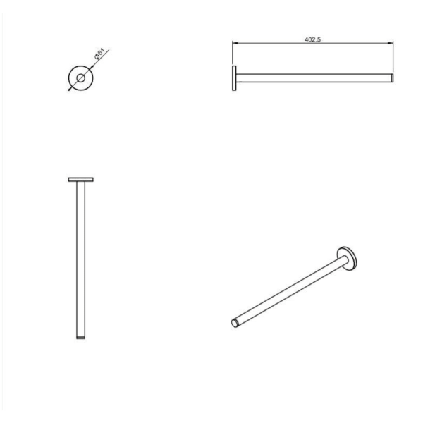 Toallero de baño Architect Cosmic croquis 4