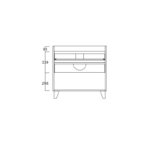 Mueble de baño Escorpio Coycama croquis 9