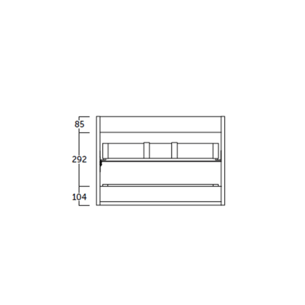 Mueble de baño con encimera de madera Landes Coycama croquis 8