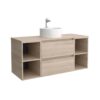 Conjunto mueble de baño con lavabo sobre encimera Bequia Salgar detalle 8