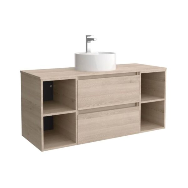 Conjunto mueble de baño con lavabo sobre encimera Bequia Salgar detalle 8