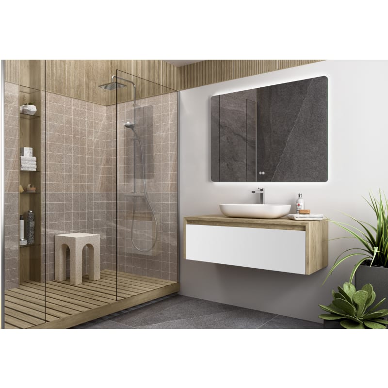 Mueble de baño Lambda con encimera de madera Coycama principal 4