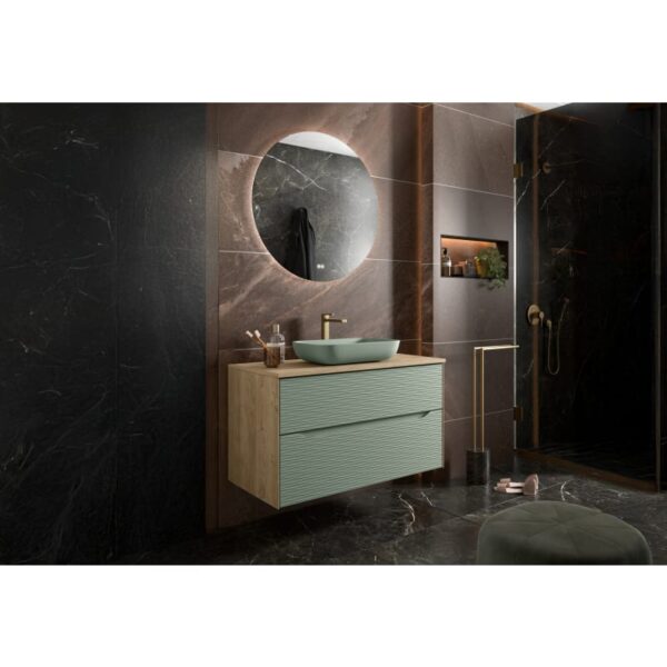 Mueble de baño con encimera de madera Sahara Coycama principal 2