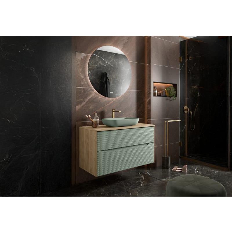 Mueble de baño con encimera de madera Sahara Coycama principal 2