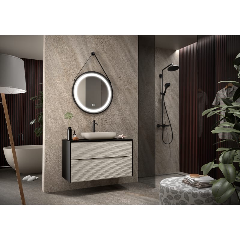 Mueble de baño con encimera de madera Sahara Coycama principal 6