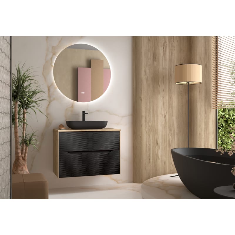 Mueble de baño con encimera de madera Sahara Coycama principal 3