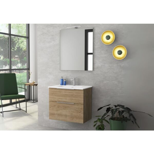 Conjunto mueble de baño fondo reducido 41cm Comet tirador cromo Coycama principal 2