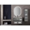Conjunto mueble de baño frente cristal mate Koba Sanchís ambiente 2