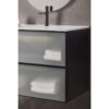 Conjunto mueble de baño frente cristal mate Koba Sanchís detalle 1