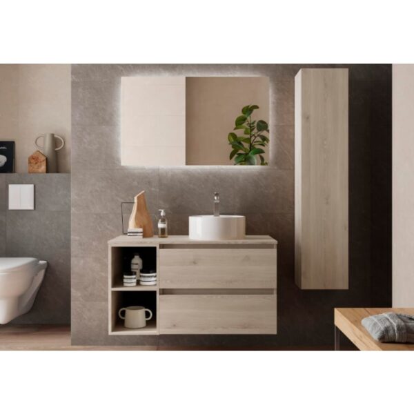 Conjunto mueble de baño con lavabo sobre encimera Bequia Salgar principal 4