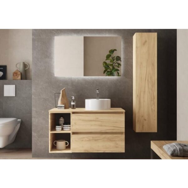 Conjunto mueble de baño con lavabo sobre encimera Bequia Salgar principal 2