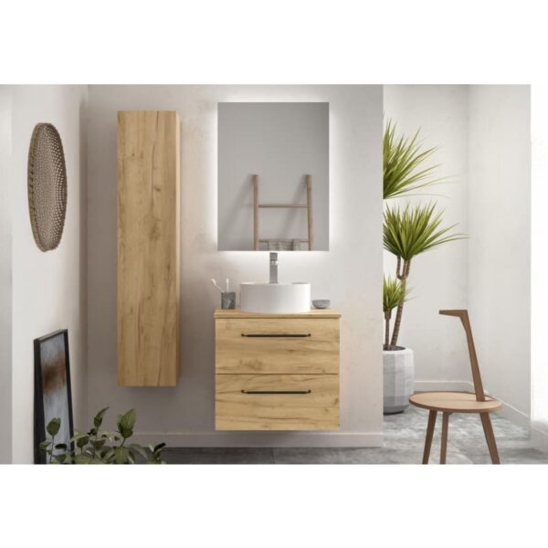 Conjunto mueble de baño con lavabo sobre encimera Moria Salgar ambiente 7