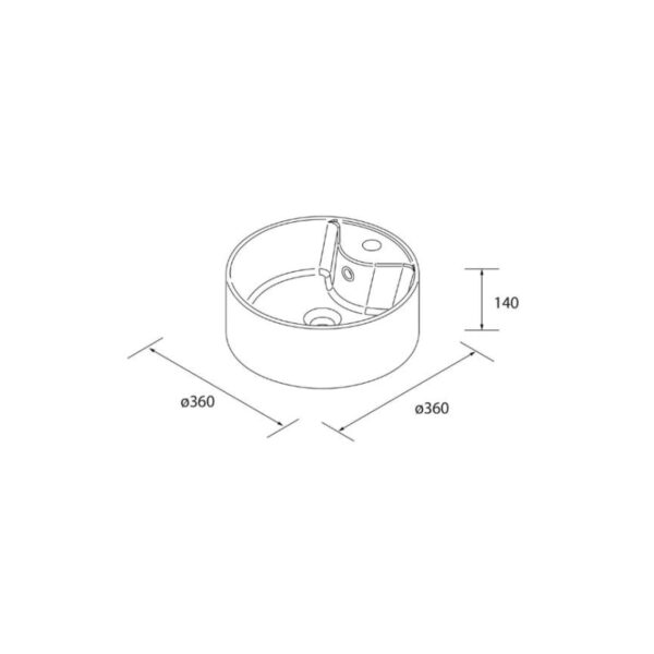 Conjunto mueble de baño con lavabo sobre encimera Moria Salgar croquis 11