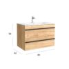 Conjunto mueble de baño Born Salgar detalle 7