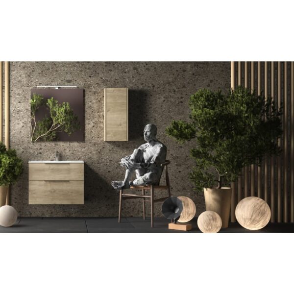 Conjunto mueble de baño fondo reducido 41cm Comet tirador negro Coycama ambiente 6