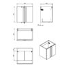 Conjunto mueble de baño fondo reducido 40 cm Lagos Visobath croquis 3