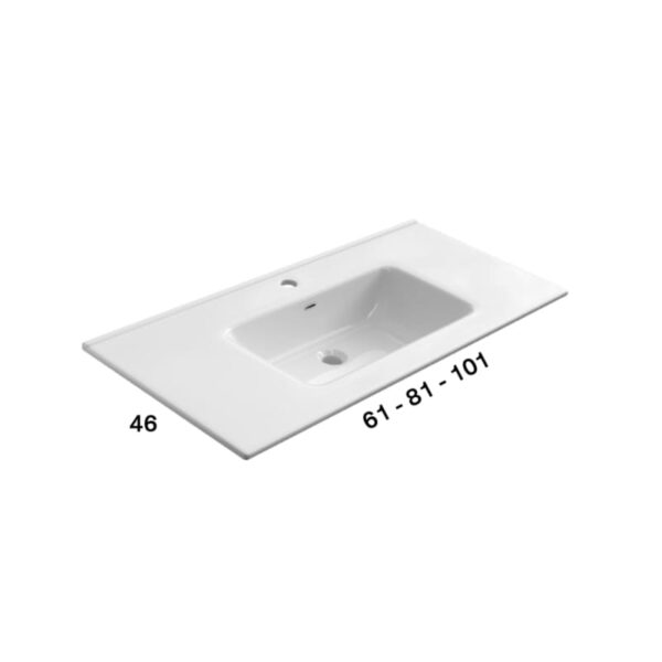 Conjunto mueble de baño frente cristal mate Koba Sanchís opción 4