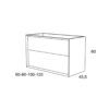 Mueble de baño con encimera hidrófuga Novus Avila Dos croquis 5