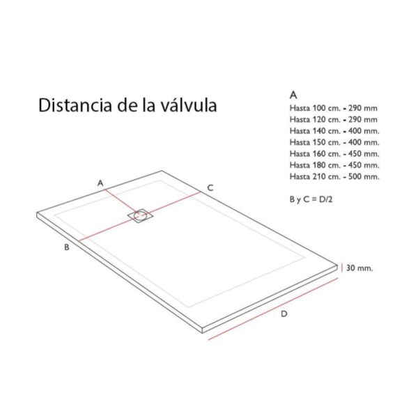 Plato de ducha de resina design basic croquis 3