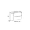 Conjunto mueble de baño Box Viso Bath croquis 9