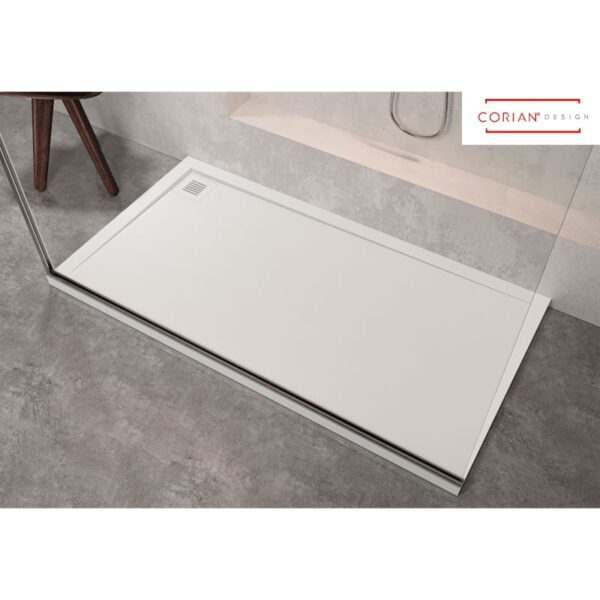 Plato de ducha Solid Surface Corian DuPont Centauro Hidronatur detalle 1