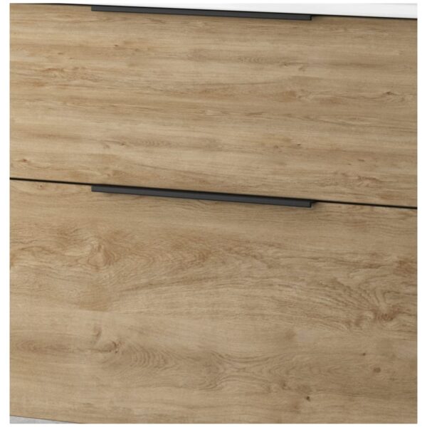 Conjunto mueble de baño fondo reducido 41cm Comet tirador negro Coycama detalle 5