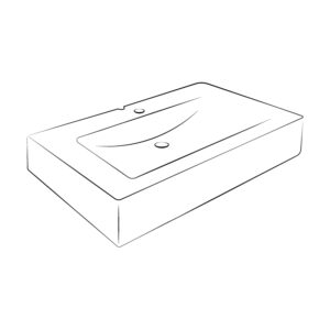 Lavabos suspendidos rectangulares