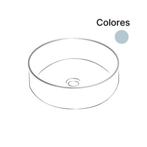 Lavabos sobre encimera azul