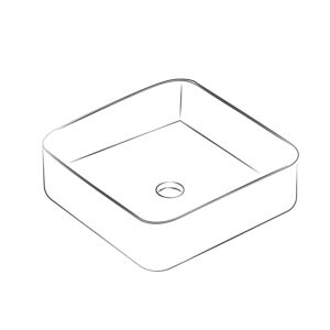 Lavabos sobre encimera cuadrados