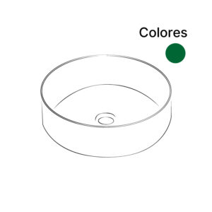 Lavabos sobre encimera verde