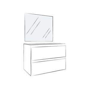 Lavabo y espejo incluído