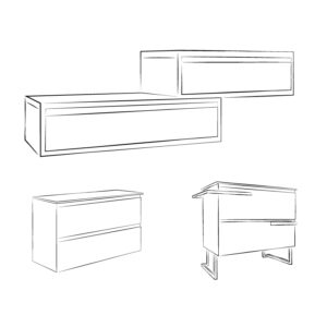 Columnas auxiliares para muebles