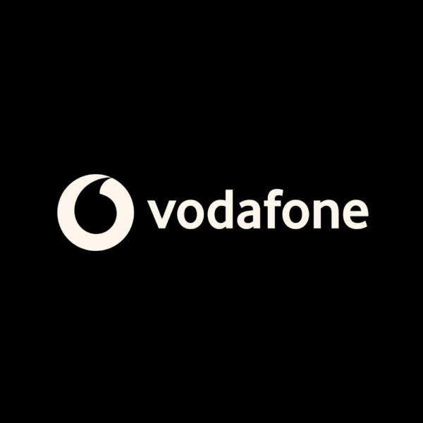 Vodafone logo negro y blanco