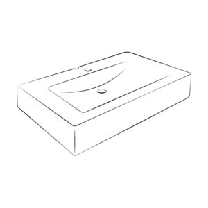 Lavabos suspendidos rectangulares