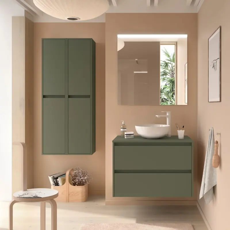 Conjunto mueble de baño con encimera de madera Noja Salgar principal 8