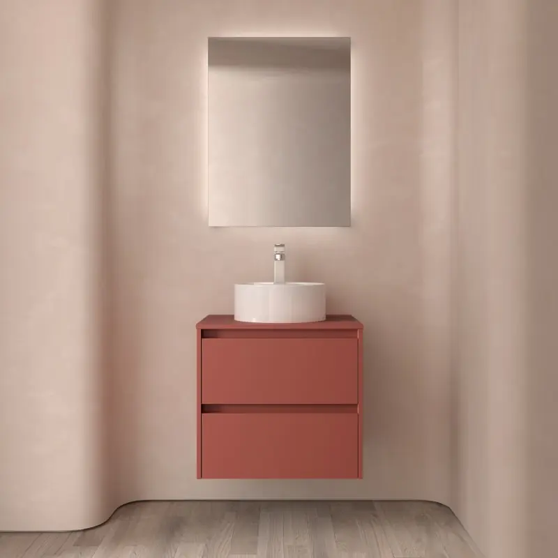 Conjunto mueble de baño con encimera de madera Noja Salgar ambiente 14