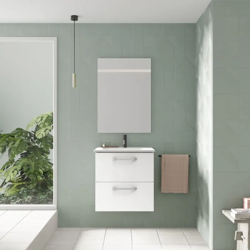 Conjunto completo mueble de baño fondo reducido 35 cm Hone Amizuva principal 2