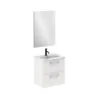 Conjunto completo mueble de baño fondo reducido 35 cm Hone Amizuva 3D 16