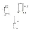 Conjunto accesorios de baño Eco Manillons Torrent croquis 4