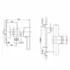 Grifo de ducha empotrado Fussion GME croquis 2