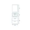 Conjunto completo mueble de baño fondo reducido 35 cm Hone Amizuva croquis 13