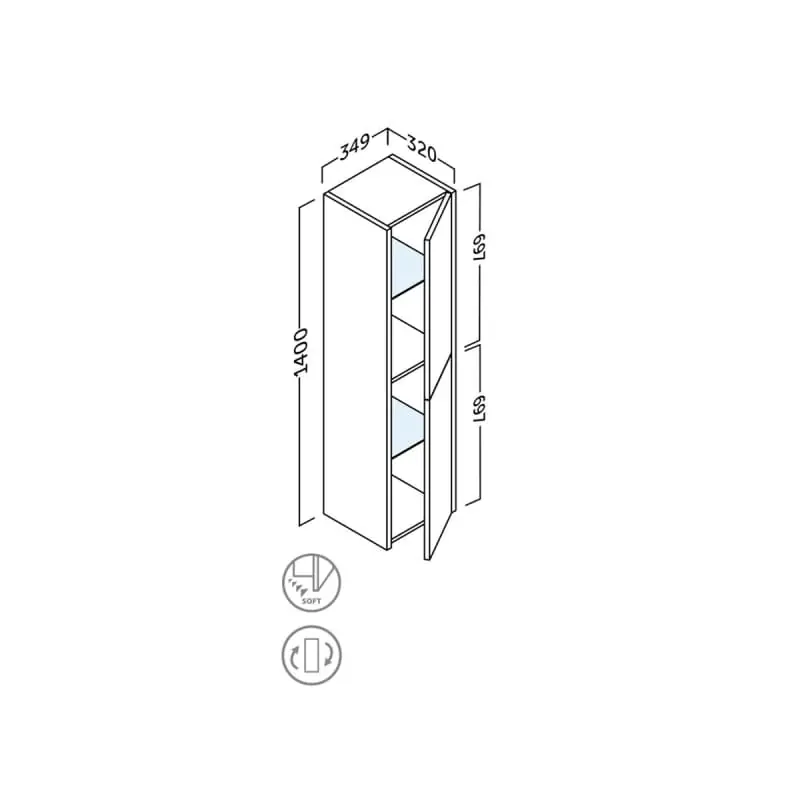 Columna de baño Joker Coycama croquis 15