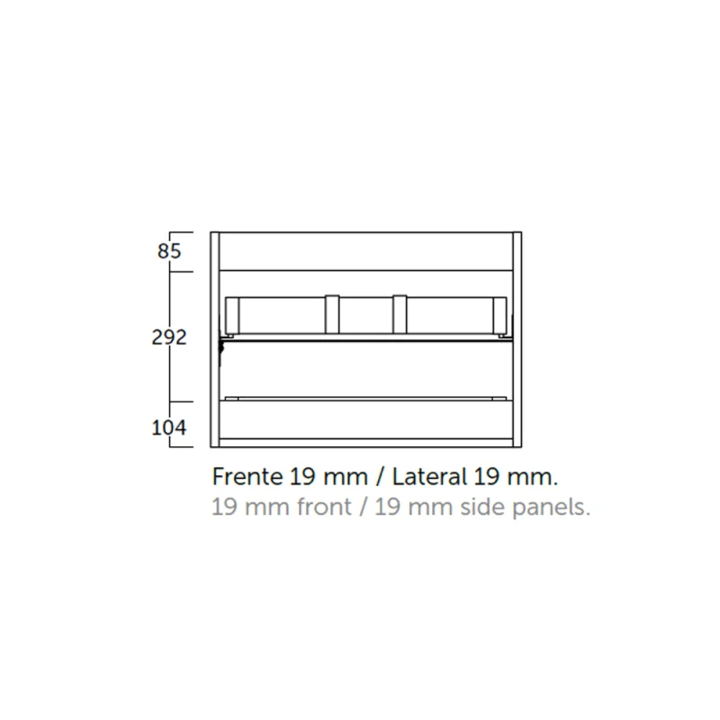 Mueble de baño Landes Coycama croquis 6