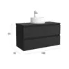 Mueble de baño para lavabo sobre encimera Bequia Salgar detalle 9