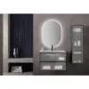Conjunto mueble de baño frente cristal mate Koba Sanchís ambiente 2