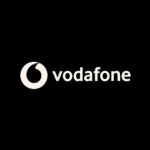 Vodafone logo negro y blanco